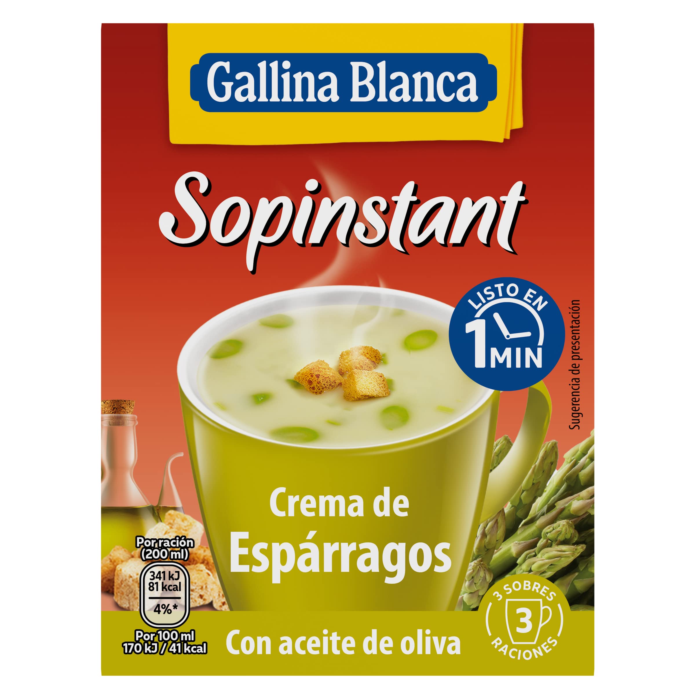 Gallina Blanca Sopinstant Crema de Espárragos, 57g