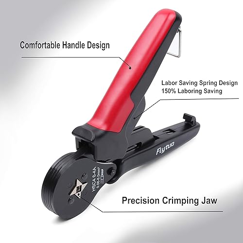 Miniatura 9 de Herramienta de prensado de virola hexagonal mejorada, nuevo HSC8 6-6A Alicates de crimpado de alambre de trinquete autoajustable para terminales de