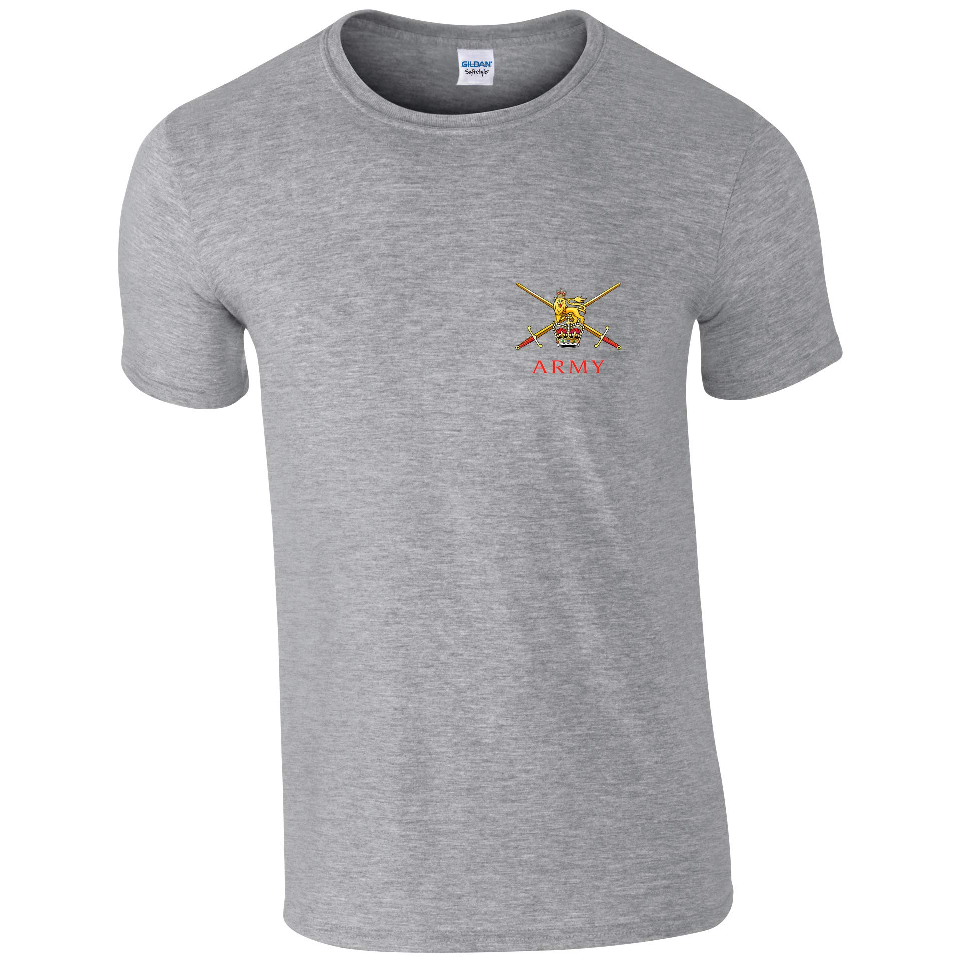 Productsave Men's Sports Grey British Army Insignia Tshirt British Army Military (Xl, )