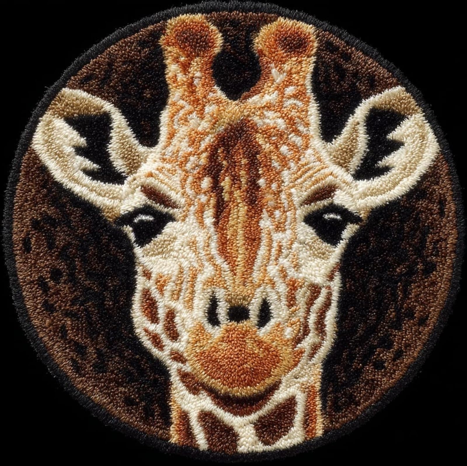 WallustrioaW DIY Latch Hook Rug,Animal Giraffe,Crochet Kits Embroidery Kits Home Carpet Rug Making Canvas,Needlework Crafts for Home Decor,50x50cm