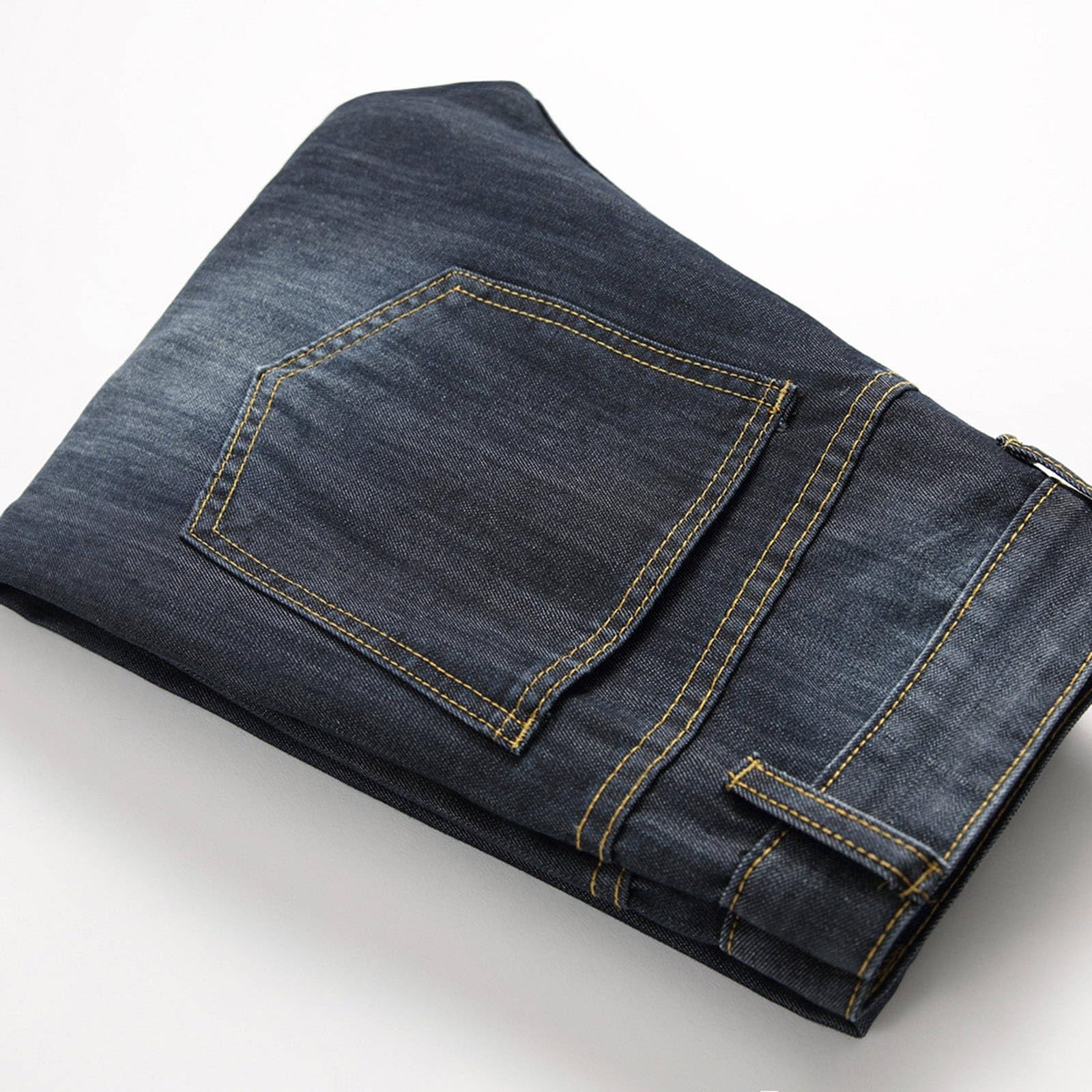 Jeans da uomo slim fit, denim destroyed, elasticizzati, con tasche