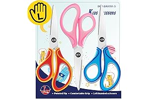 7-inch Real Left-Handed Kids Scissors, Perfect for Young Artists