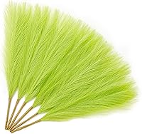 Vista 33 de Serwalin Decoración de Hierba de las Pampas, Decoración de Pampas Negra, 17 pulgadas, 6 piezas de Hierba Sintética de Pampas, Decoración Moderna