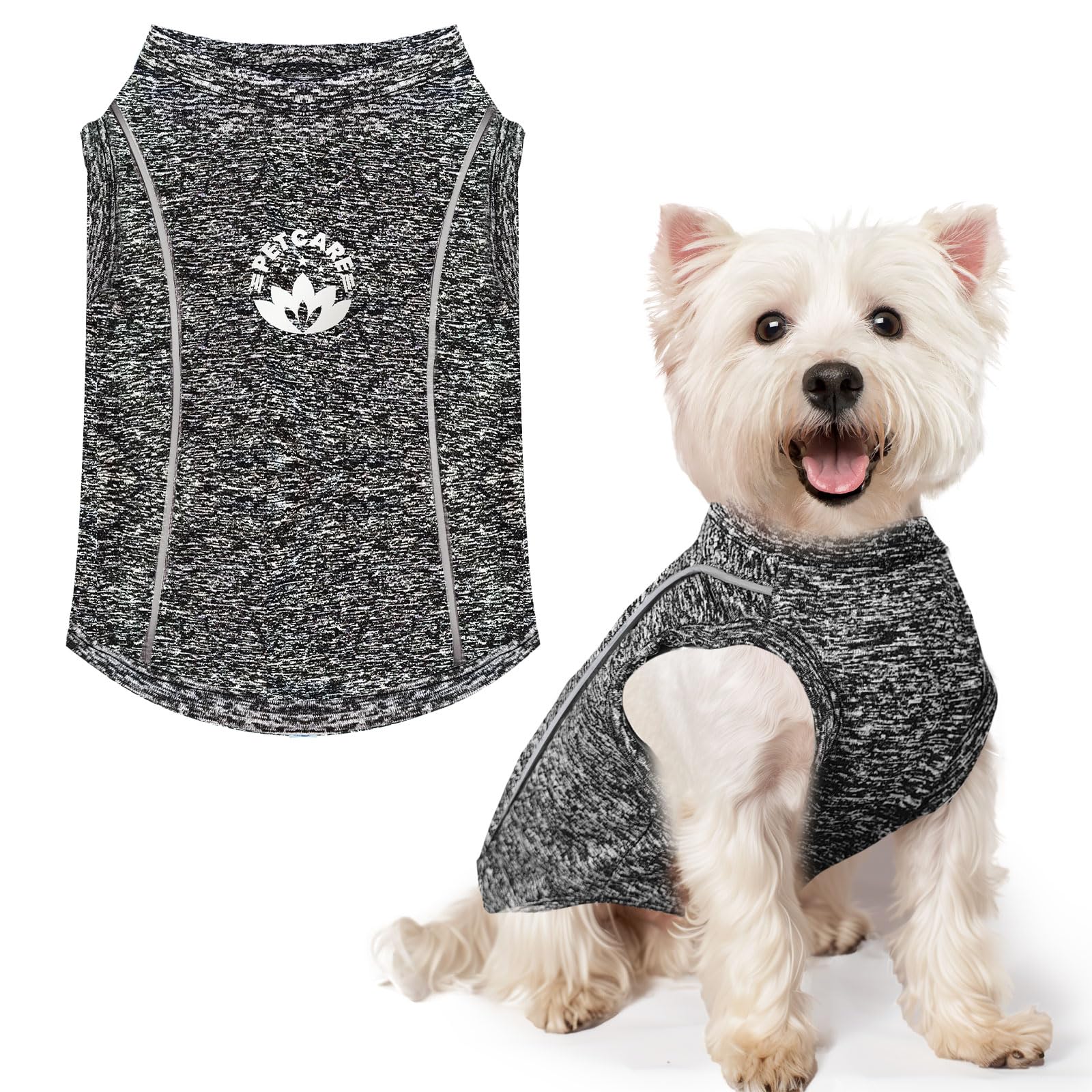 PETCARE Dog Shirt Clothes for Small Medium Dogs Cats Reflective Soft Stretchy Sun Protection Dog T-Shirts Cooling Vest Puppy Chihuahua Yorkie Shih Tzu