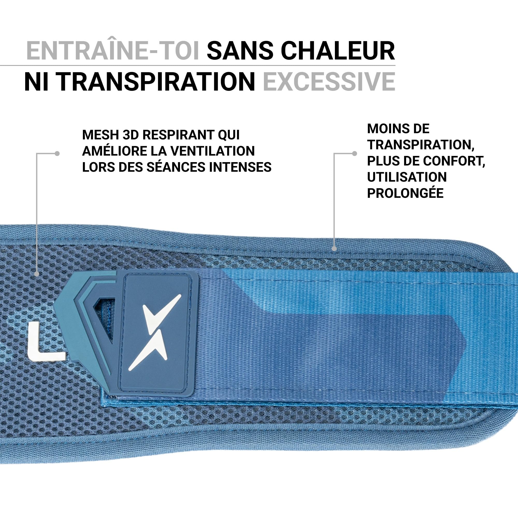 PICSIL Ceinture Lombaire – Maintien pour entraînements de force, haltérophilie et salle, noyau en EVA Foam, maille 3D respirante, fermeture à double sécurité