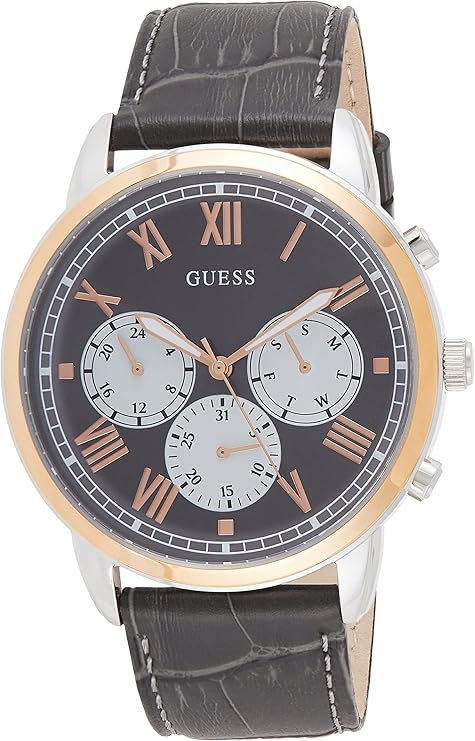 mens guess watch leather band