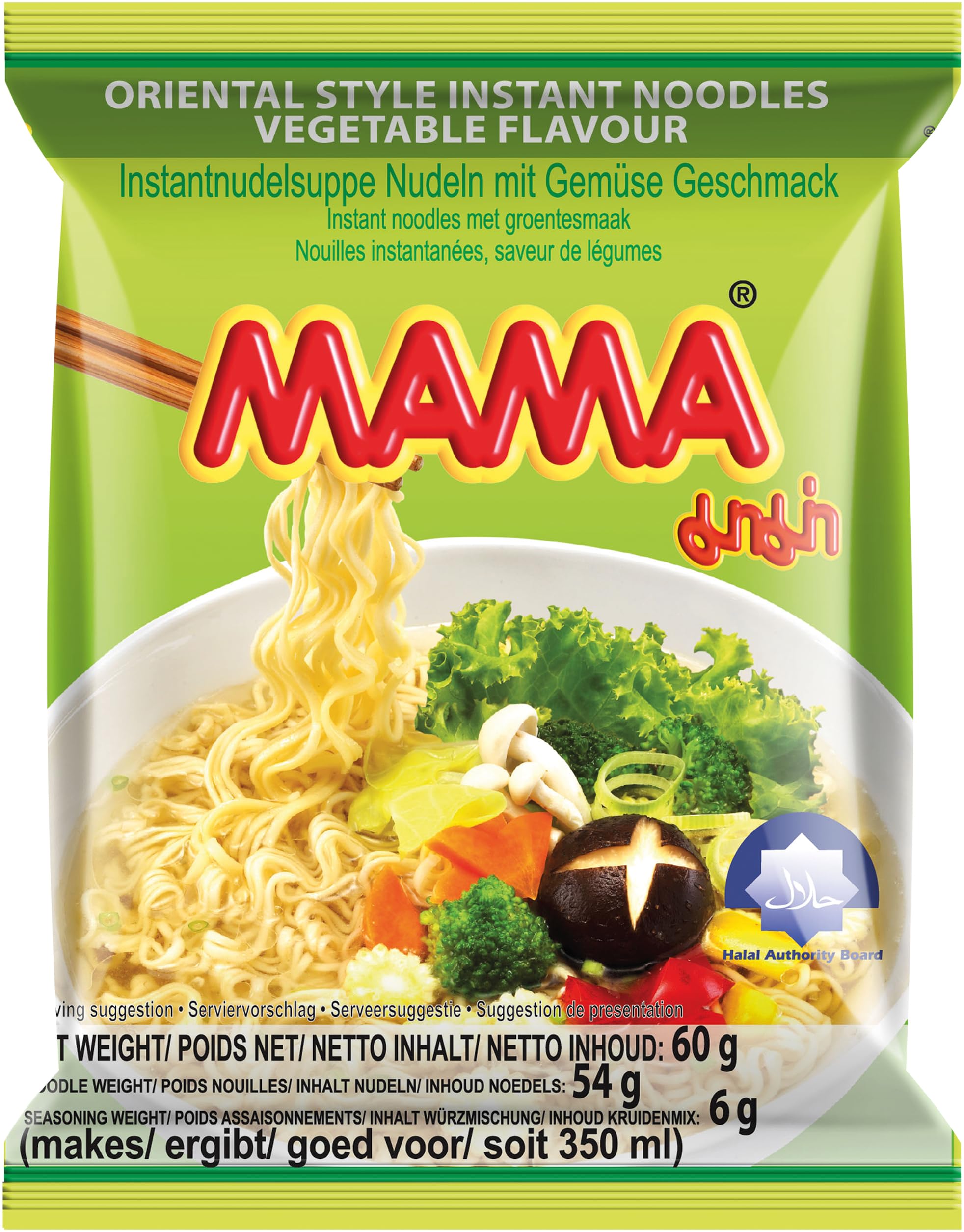 Mama Oriental Style Instant Noodles, Savory and Chewy Spicy Ramen
