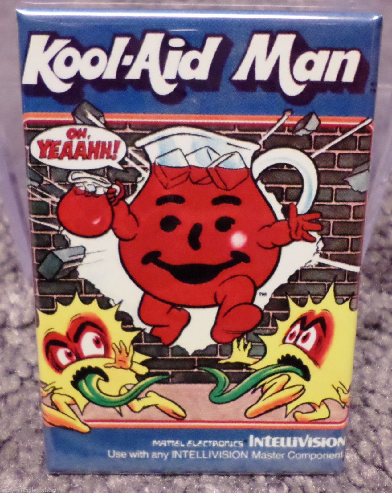 Kool Aid Man Intellivision Vintage Game Box 2 x 3 Refrigerator Locker MAGNET