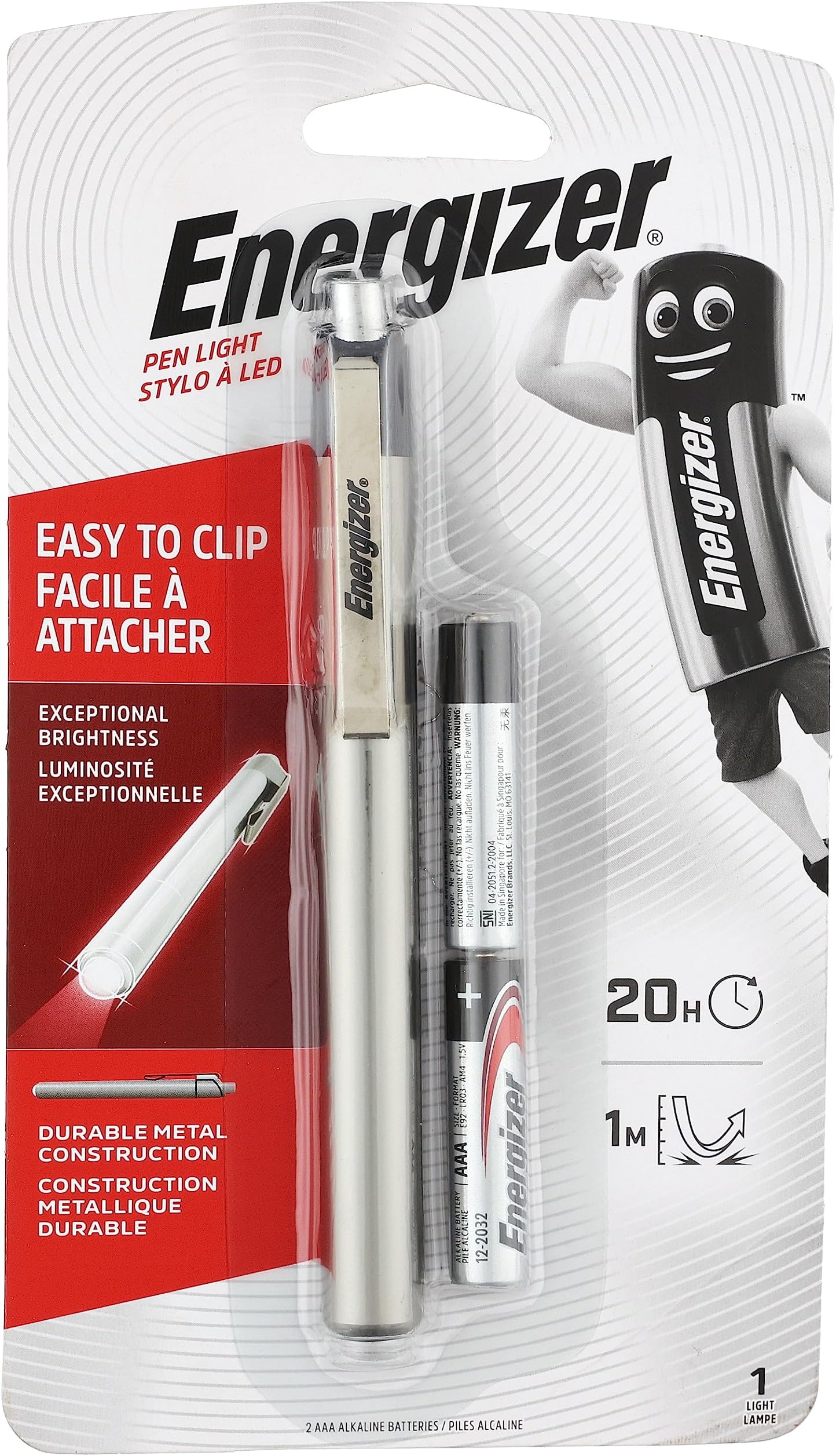 Energizer Penlite LED Torch with 2 x AAA Alkaline Batteries, Black Buy Online at Best Price in