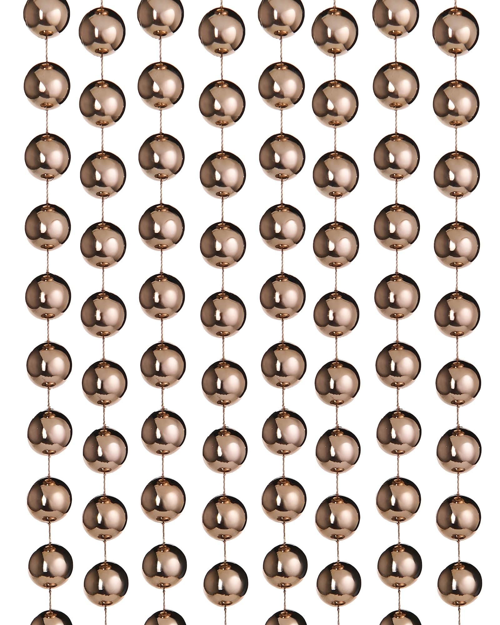 Werchristmas Mocha Oversized Beaded Garland, 2.7 M