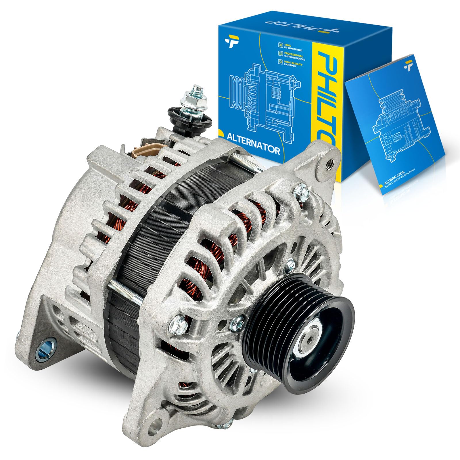 PHILTOP 11557N New Alternator Fit with Nissan, 2012-2014 2017-2018 Maxima