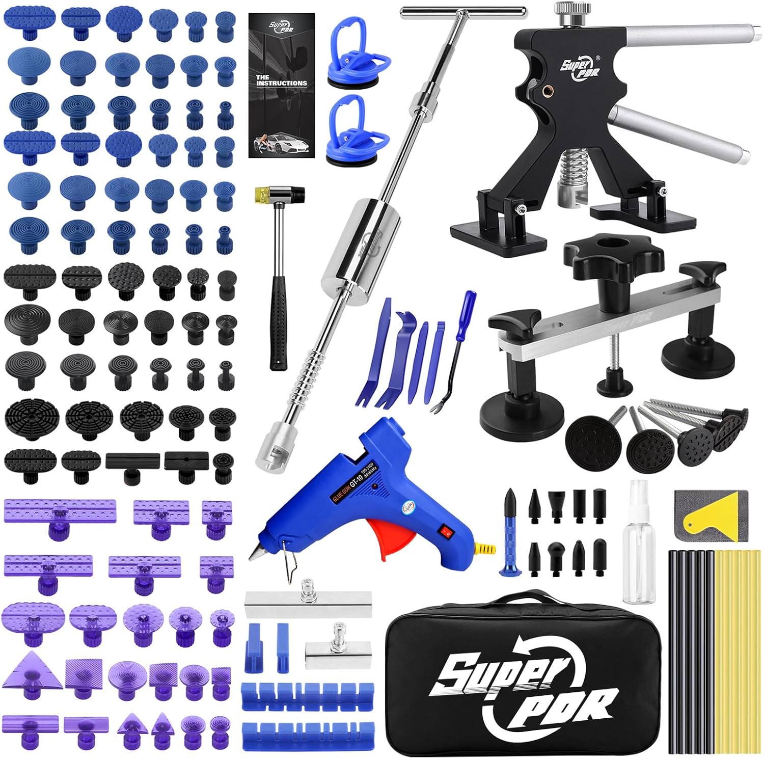 Super PDR Paintless Dent Removal Kit for Car