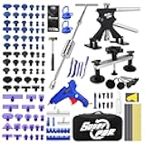 Super PDR Car Dent Repair Kit – Paintless Dent Puller Tool Set with 2 in 1 Slide Hammer, Glue Gun & New GlueTabs – No Paint Damage DIY Dent Remover for Door Dings, Hail, Hood & Fender Dents