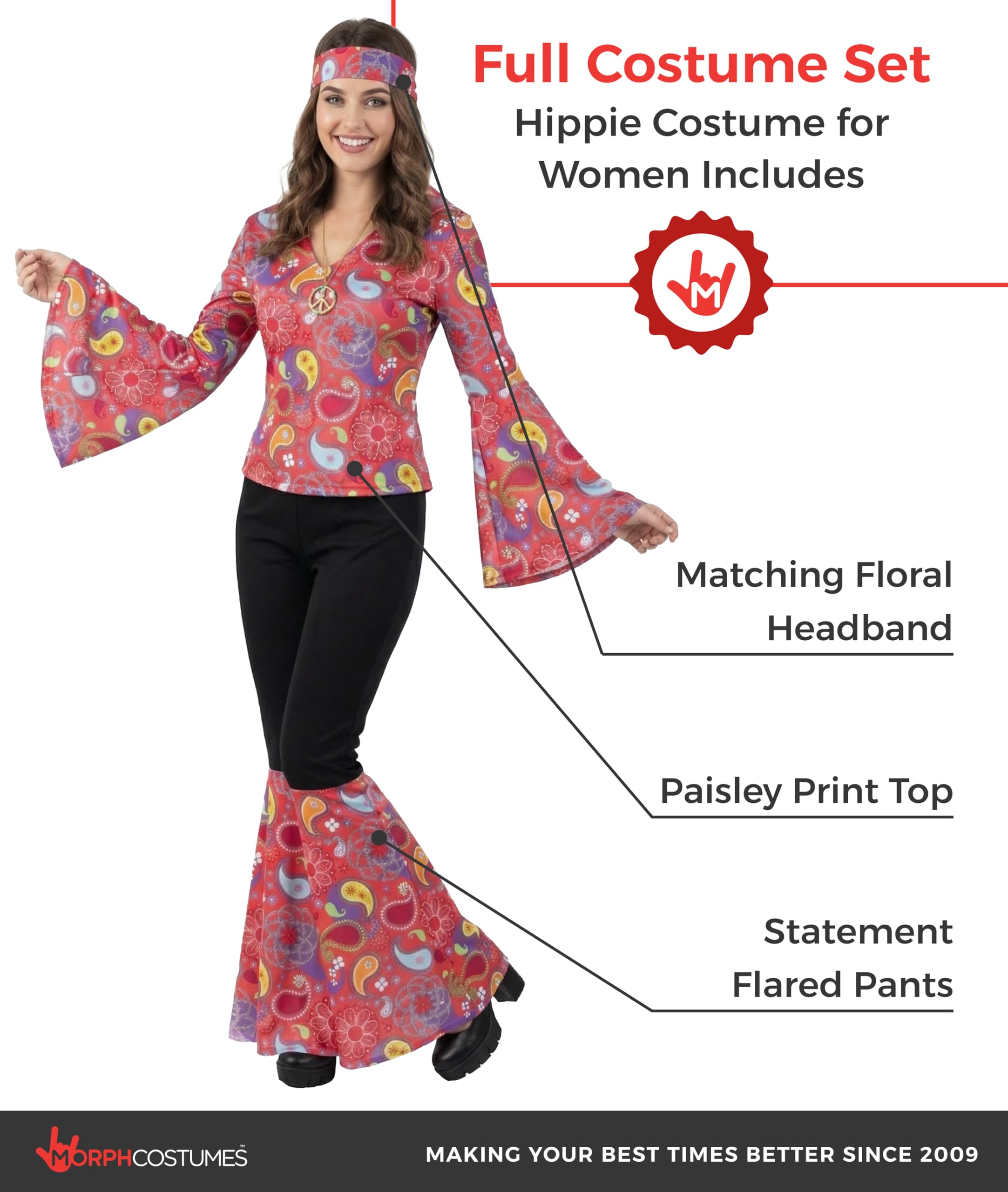 Morph 70er Jahre Outfit Damen, Hippie Kostüm Damen, Schlagermove Outfit, Schlagermove Kostüm, 60er 70er Jahre, Fasching, Karneval