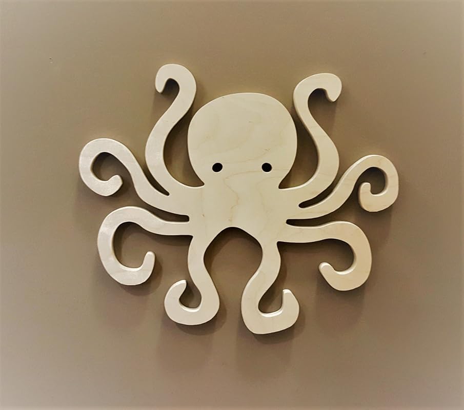 Wooden OCTOPUS Wall Decor, Wooden Nautical Wall Decor