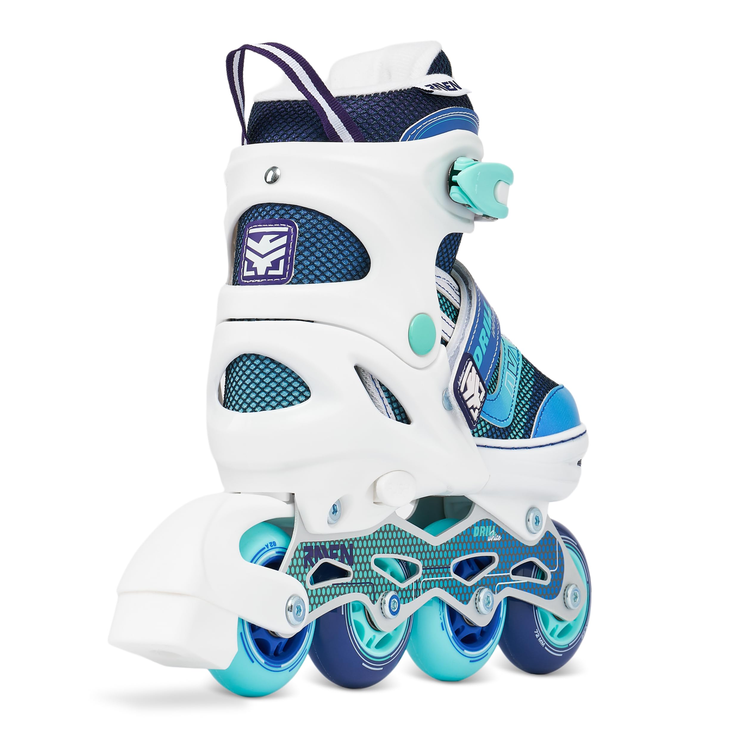Raven - Roller en Ligne Drill Neo Chrome du 34 au 37 Adulte - Enfant Mixte Taille Ajustable Noir Raven