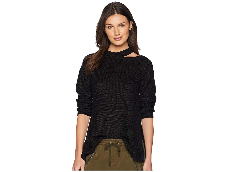 

Jack by BB Dakota Dusk Til Dawn Shoulder Cut Out Sweater (Black) Women's Sweater