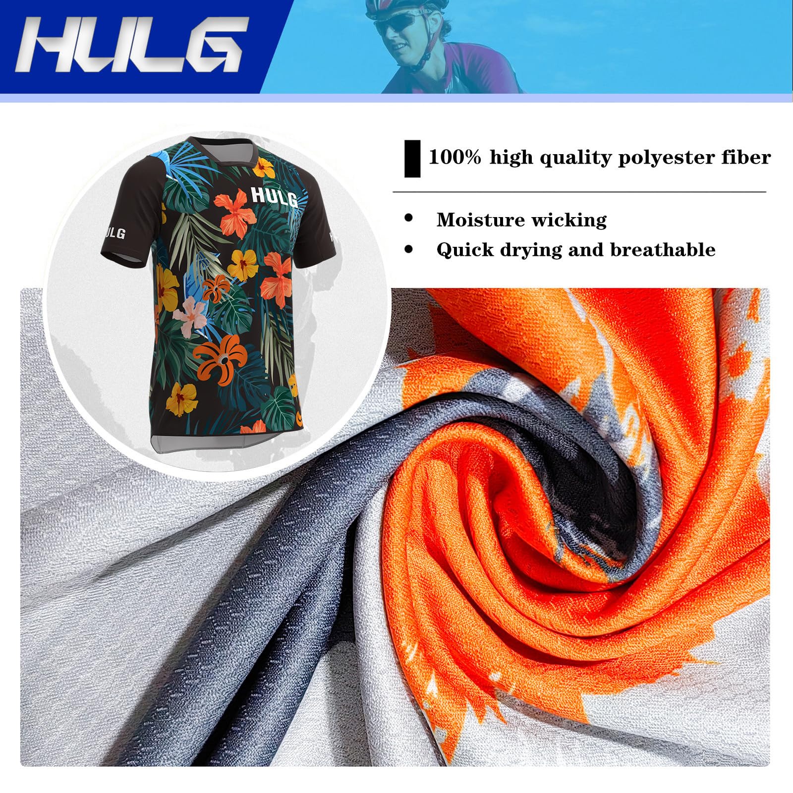Maglia Da MTB,Maglia MTB Traspirante Ad Asciugatura Rapida Per Mountain Bike,T-shirt Da Corsa Motocross BMX