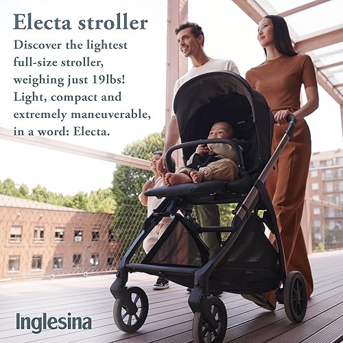Miniatura 6 de Inglesina Electa - Cochecito de tamaño completo para bebés y niños pequeños de hasta 55 libras, diseño compacto, compatible con asiento de automóvil