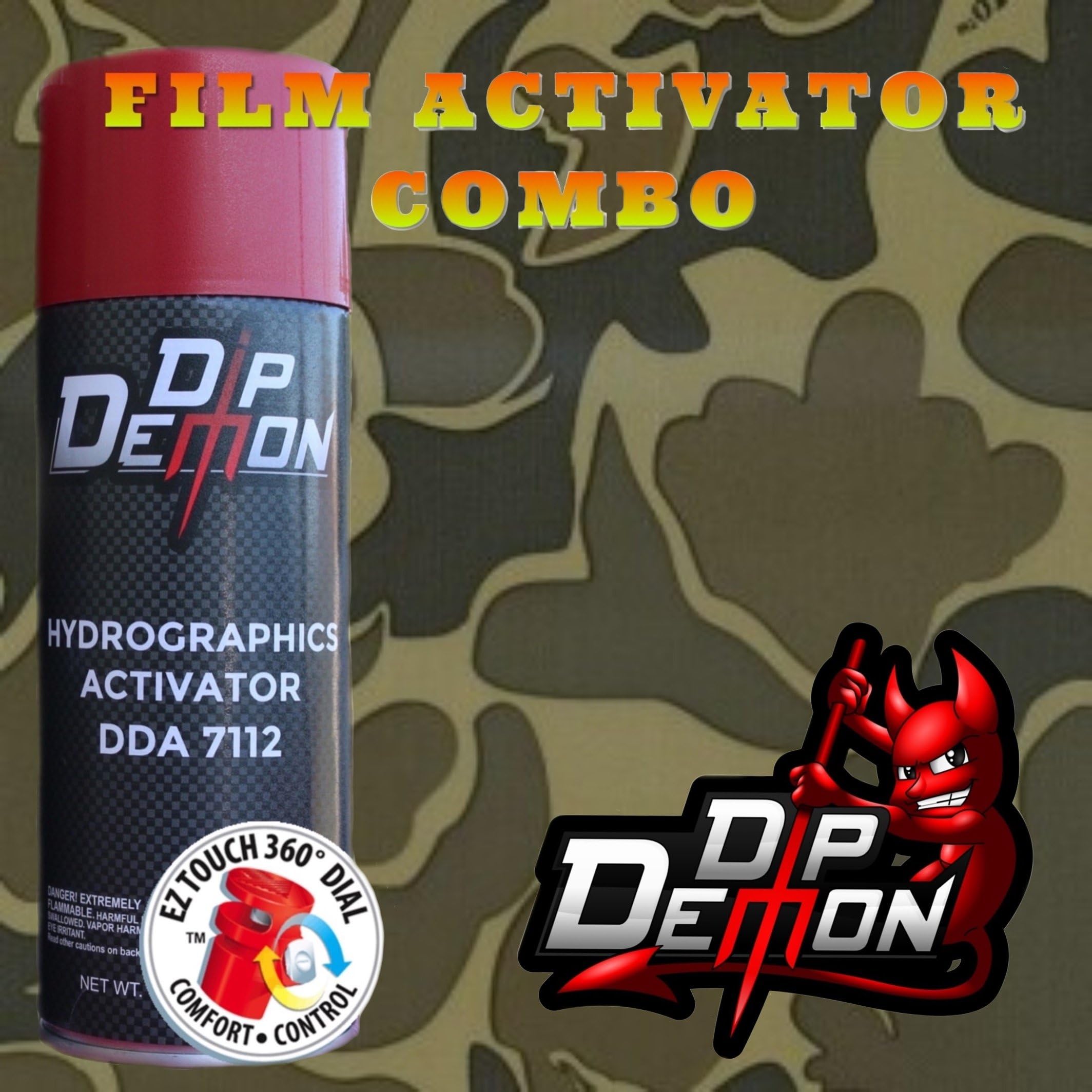Combo Kit Old School Camo Hydrographic Water Transfer Film Activator Combo Kit Hydro Dipping Dip Demon