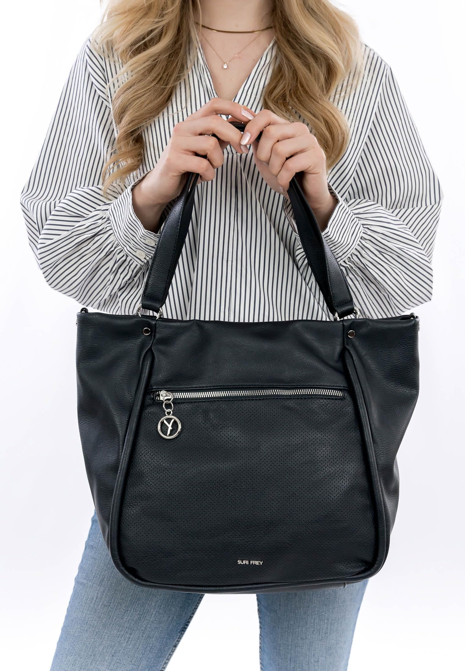Suri Frey bolso shopper bolso de hombro SFY Patsy Cityshopper Blue azul marino