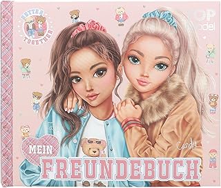 Depesche 13199 TOPModel Team Teddy Mejores Color Rosado, con Motivo de Modelos, Libro 108 páginas para Escribir a Tus Amigas, Multicolor, One Size