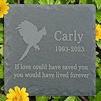 Vista 3 de Regalo de piedra conmemorativa para mascotas, lápida conmemorativa de jardín, marcador de tumba de Gecko, lápida de condolencia, regalo