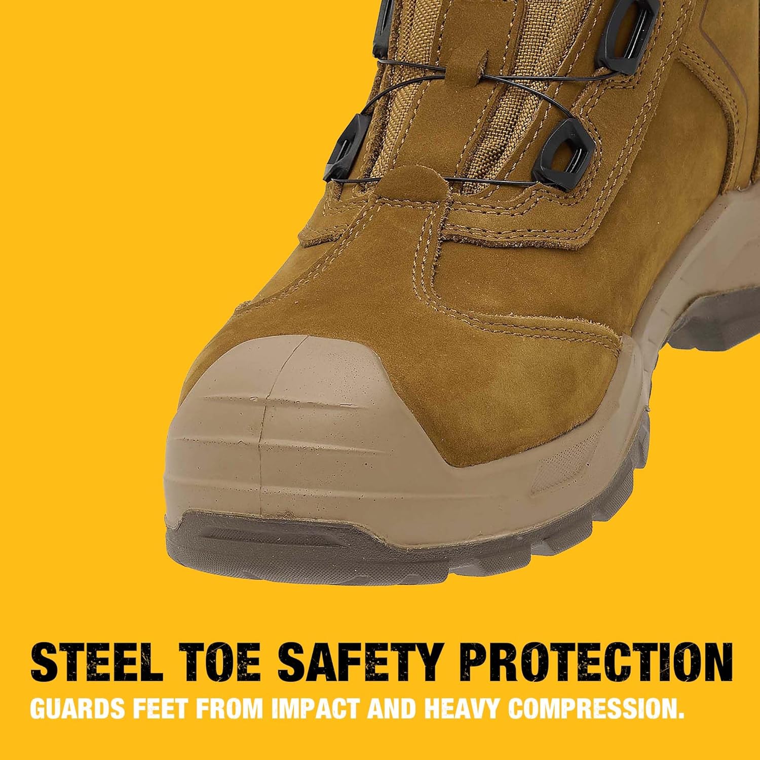 DEWALT Richardson Men's BOA Fit System, Nubuck Leather, Water Resistant, Wide Fit, Steel Toe, Safety Work Boot - Image 4