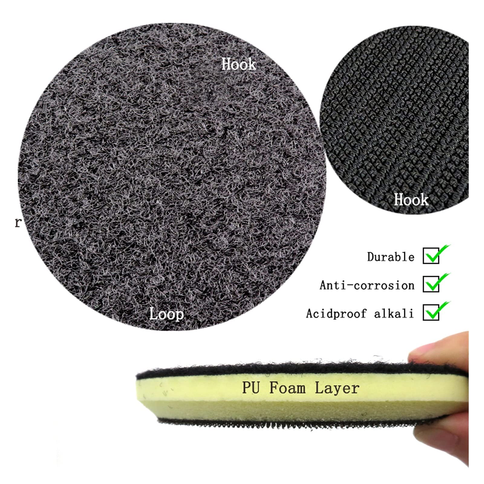 Pad polerski 5 SZTUK 5"125mm PU PUNA INTERFECES INTERFACE PAD FOVER HOOK I LOOP SANDER LINER POLERS PAD Części narzędzia