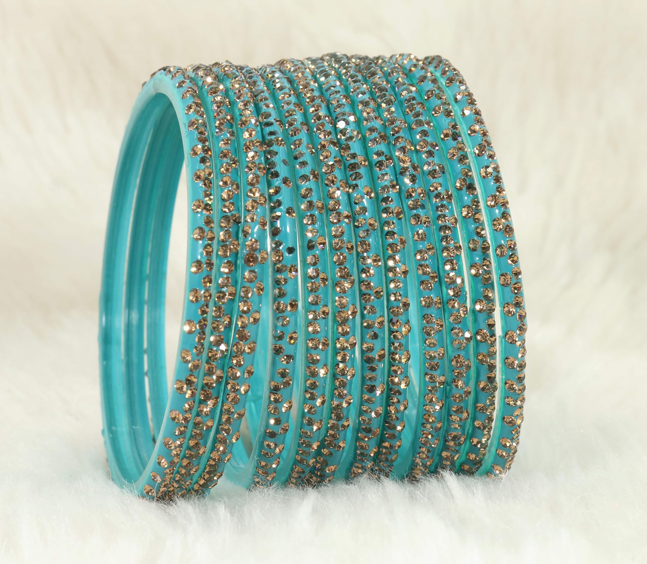 LAVAZZA Stylish Glass Bangle Set For Women and Girls For Wedding/Anniversary/Party | Indian Bangle Set | Kaanch ki chudiyan | chudi set for women | glass bangles set| bangles for women- (Sentro-2.6) 1