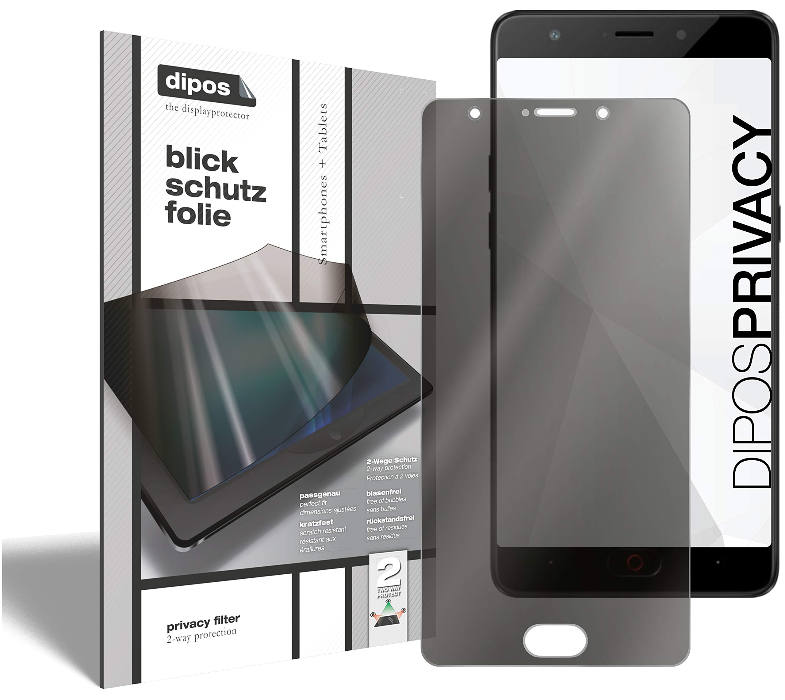 Protector de pantalla privacy dipos Archos Diamond Gamma evita espionaje visual vertical 2 Uds 4