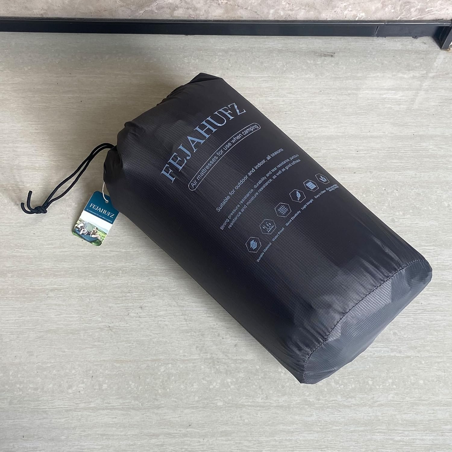 FEJAHUFZ-Air mattresses for use when camping-Double Sleeping Pad Camping, Self Inflating Thick 2 Person Pillow Built-in Foot Pump Waterproof Inflatable Sleeping Mat.