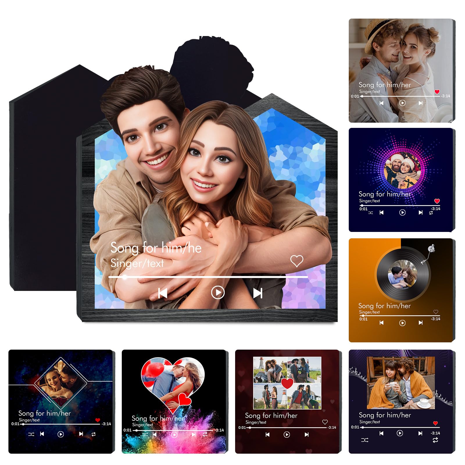 Custom Refrigerator Magnets, Personalized Photos, And Album Cover Gifts, Perfect For Christmas, Valentine'S Day, Anniversaries, And Birthdays, Ideal For Couples, Mom, Wife, And Music Lovers.