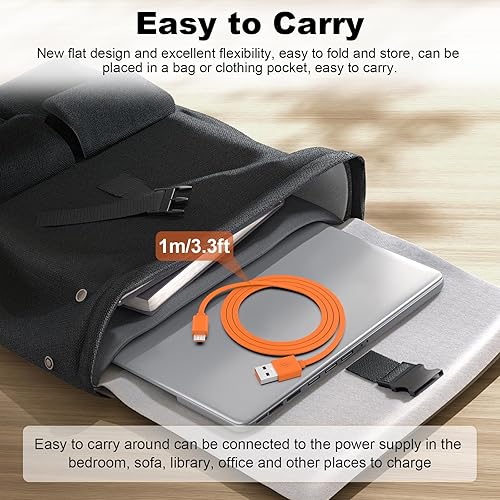 Miniatura 7 de Cable micro USB para altavoz JBL compatible con JBL Charge 3, Charge 2, Charge 2+, Flip 4, Flip 3, Flip 2, Pulse 3, Pulse 2, Go 2, Clip 2, Clip 2,