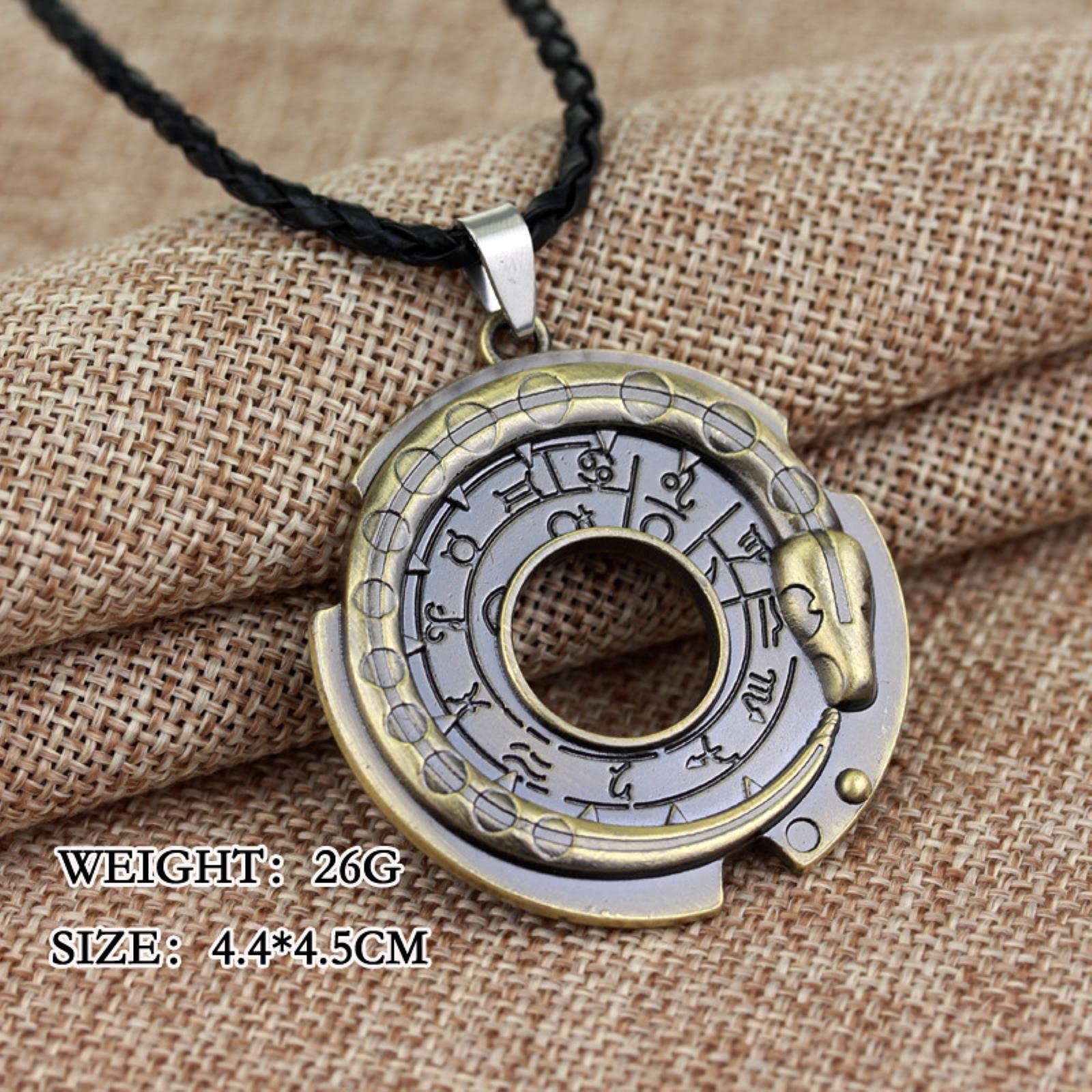 1 sztuk moda zabójca węża runa lina okrągła skórzane naszyjniki wisiorki Amulet szczęście ochronna biżuteria unisex akcesoria prezent