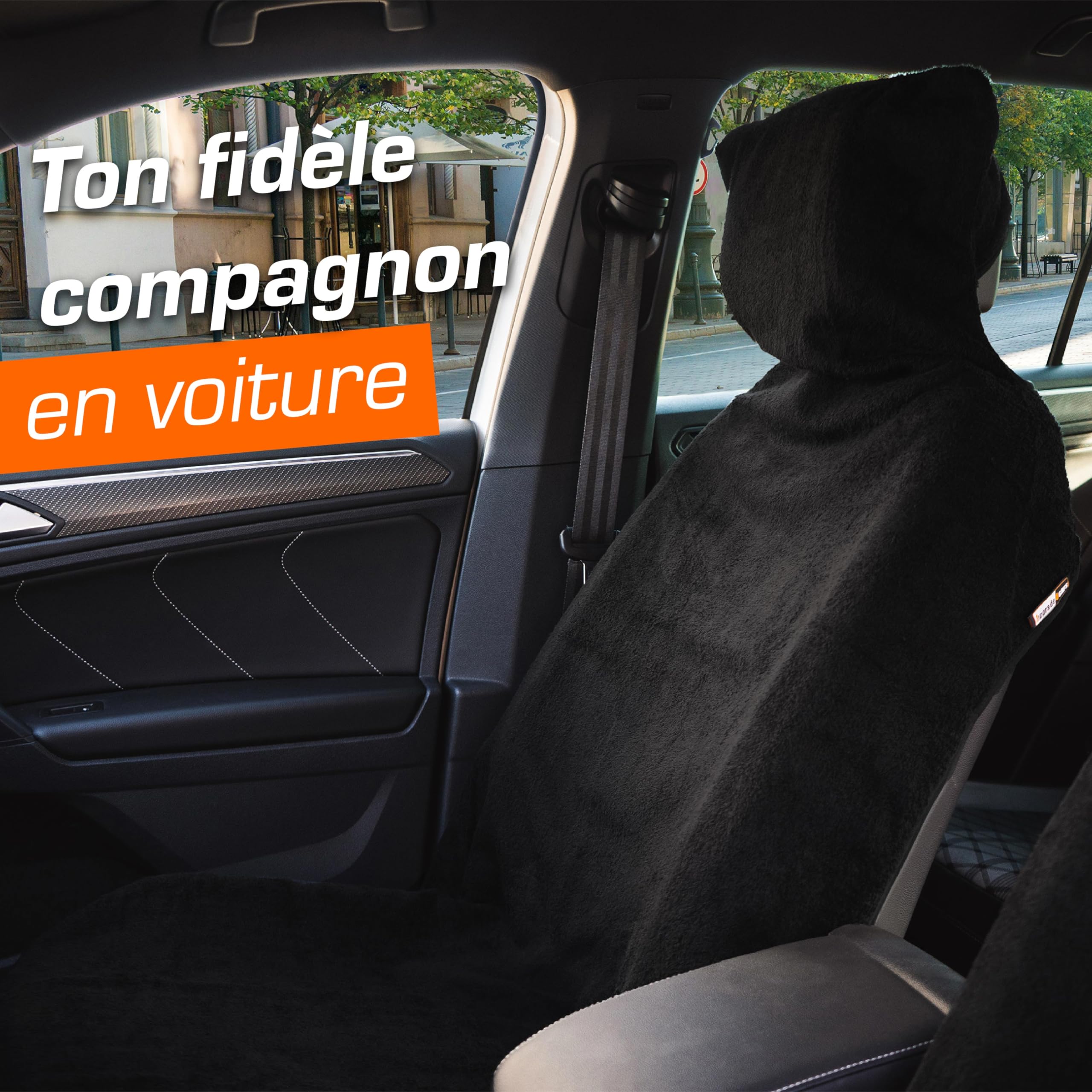 upgrade4cars Housse de Siege Voiture Universelle Avant Individuel Anti Transpiration pour Ete Sport Conducteur | Protection Siège Auto Utilitaire Universel en Coton