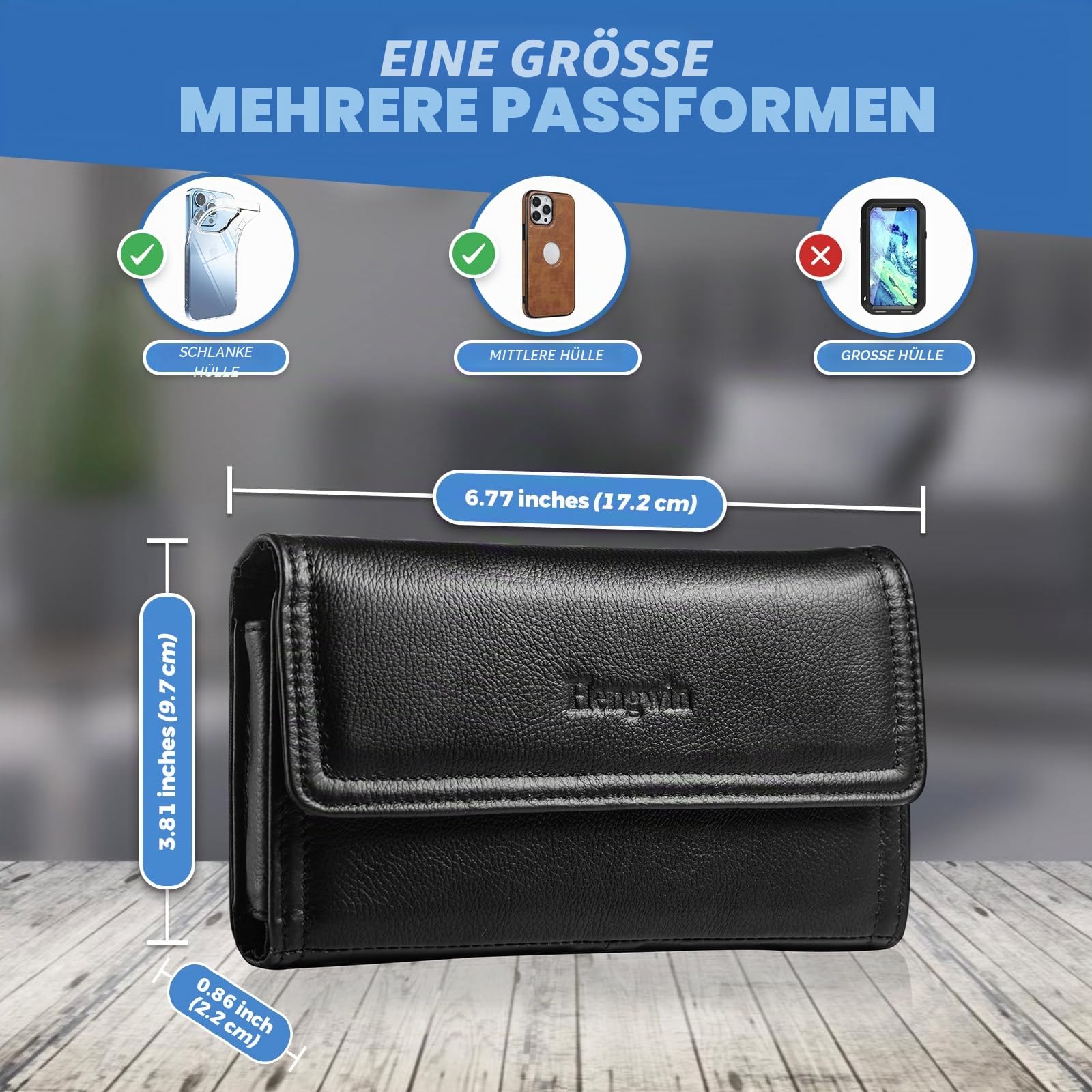 Echt Leder Handyholster Kompatibel Mit Samsung Galaxy S25+, S25 S24 S23 Ultra Handyhalter Herren Gürteltasche Für iPhone 17 16 15 14 13 12 Pro Max/Plus Handytasche Handy Holster (Schwarz)
