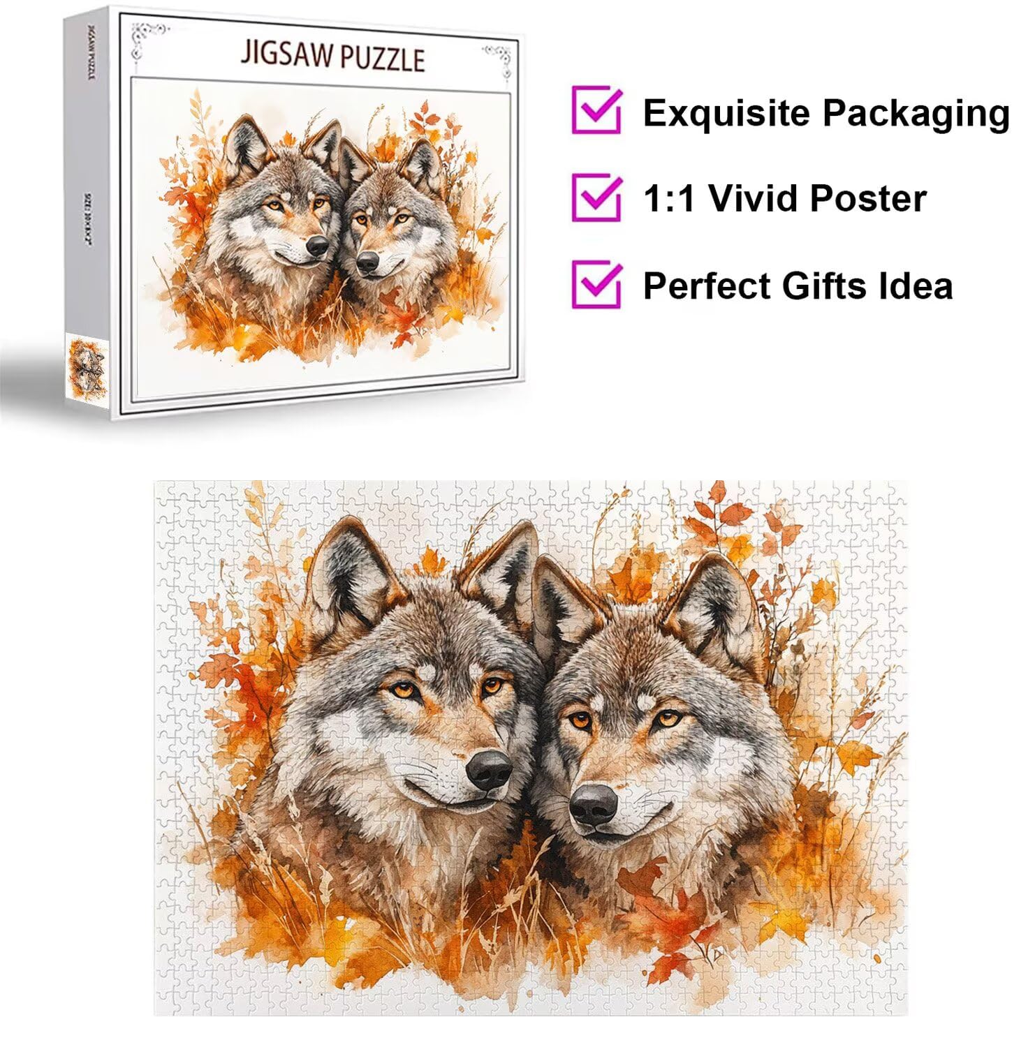5000 sztuk puzzli dla dorosłych, gry rodzinne, wilk roślina, n-374