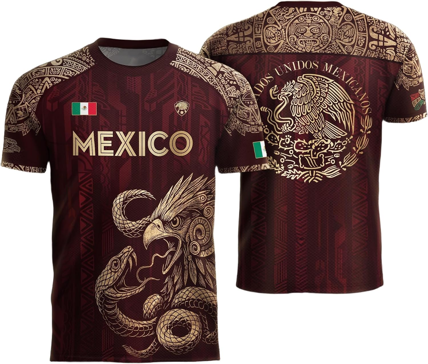 Mexican Aztec Soccer Jersey for Men Women, Mexico Football Jersey, Soccer Shirt Gift for Fans and Players, Game Day Outfit 1