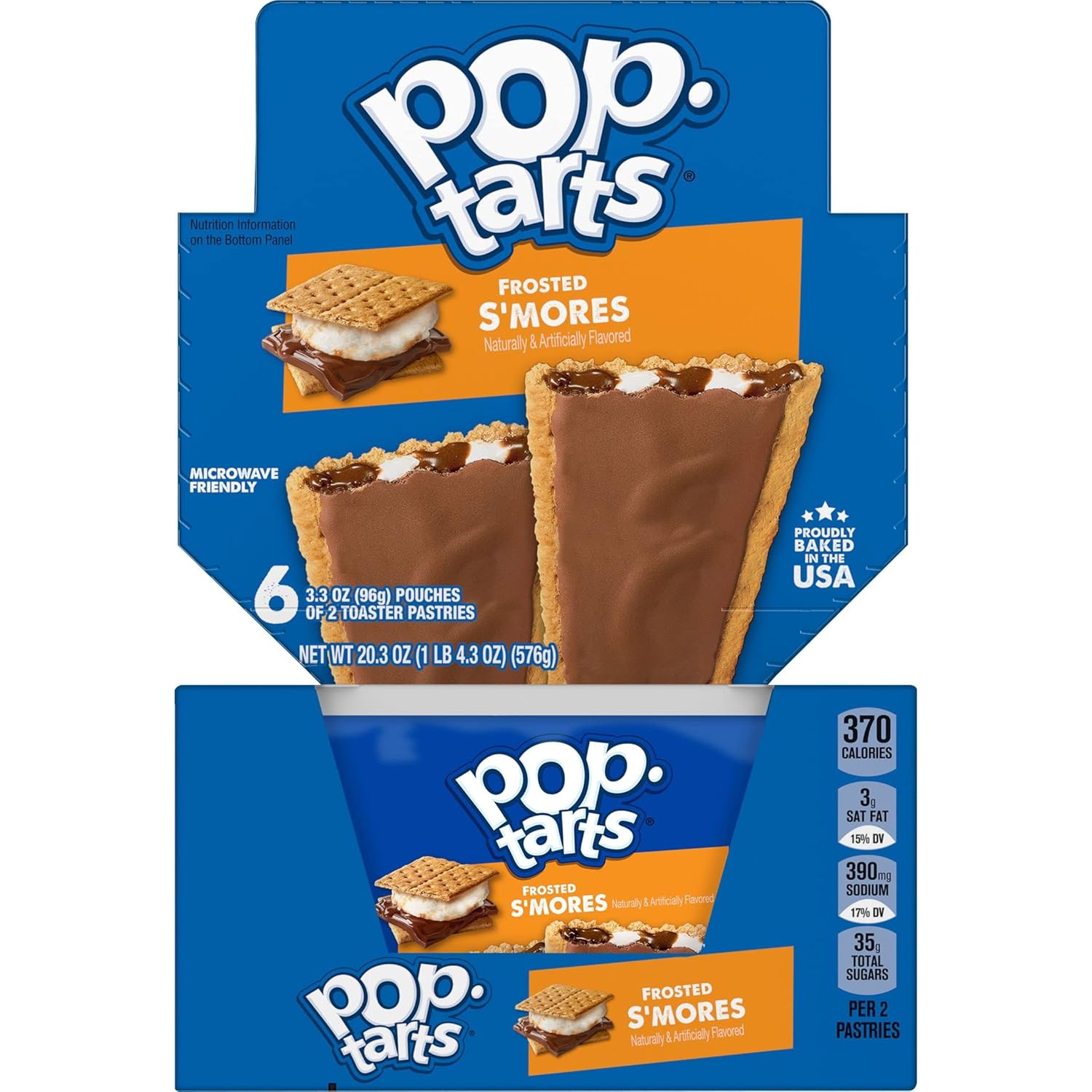 Pop-Tarts Toaster Pastries, Breakfast Foods, Kids Snacks, Frosted S'mores (72 Pop-Tarts)