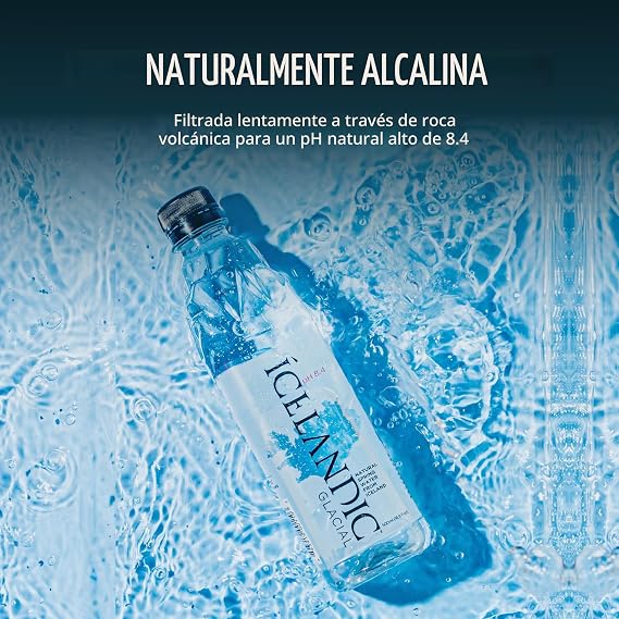 Icelandic Glacial Agua Natural de Manantial – Botellas de 330 ml (Pack de 30) | Agua Premium de Islandia | Botellas PET Recicladas Sin BPA