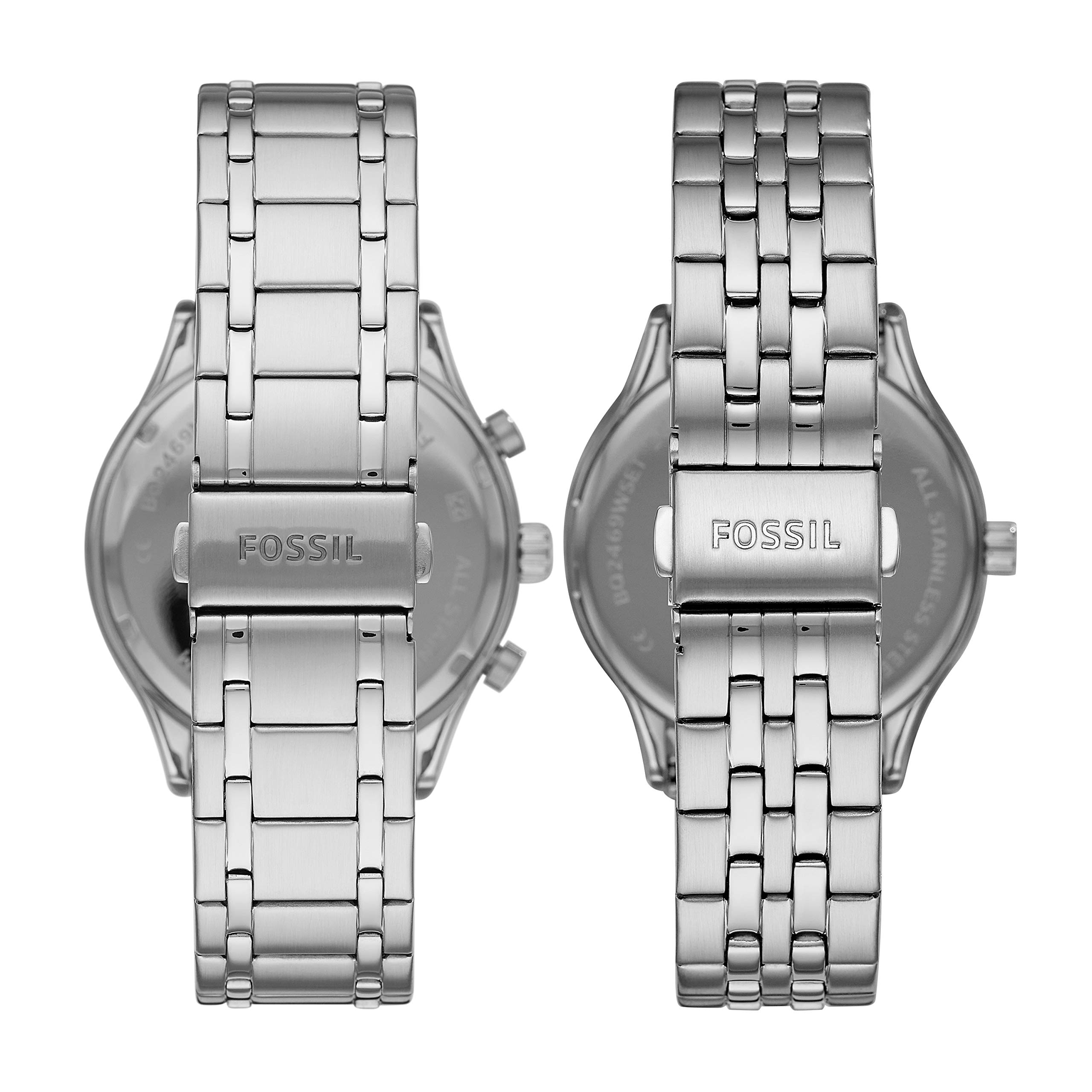 Fossil Herren Edelstahl Quarzuhr BQ2469SET