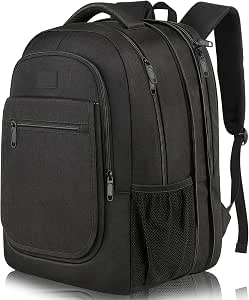 MATEIN Backpack for School and Travel, Expandable 36.8L, Water-Resistant, Anti-Theft, 15.6 Inch Laptop Bag, Black