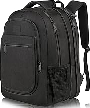 MATEIN Travel Backpack for Men, Expandable Laptop Backpack, Anti Theft Business Computer Bag Fit 15.6 Inch Laptop, Water Resistant College School Bookbag for Men Women, Black