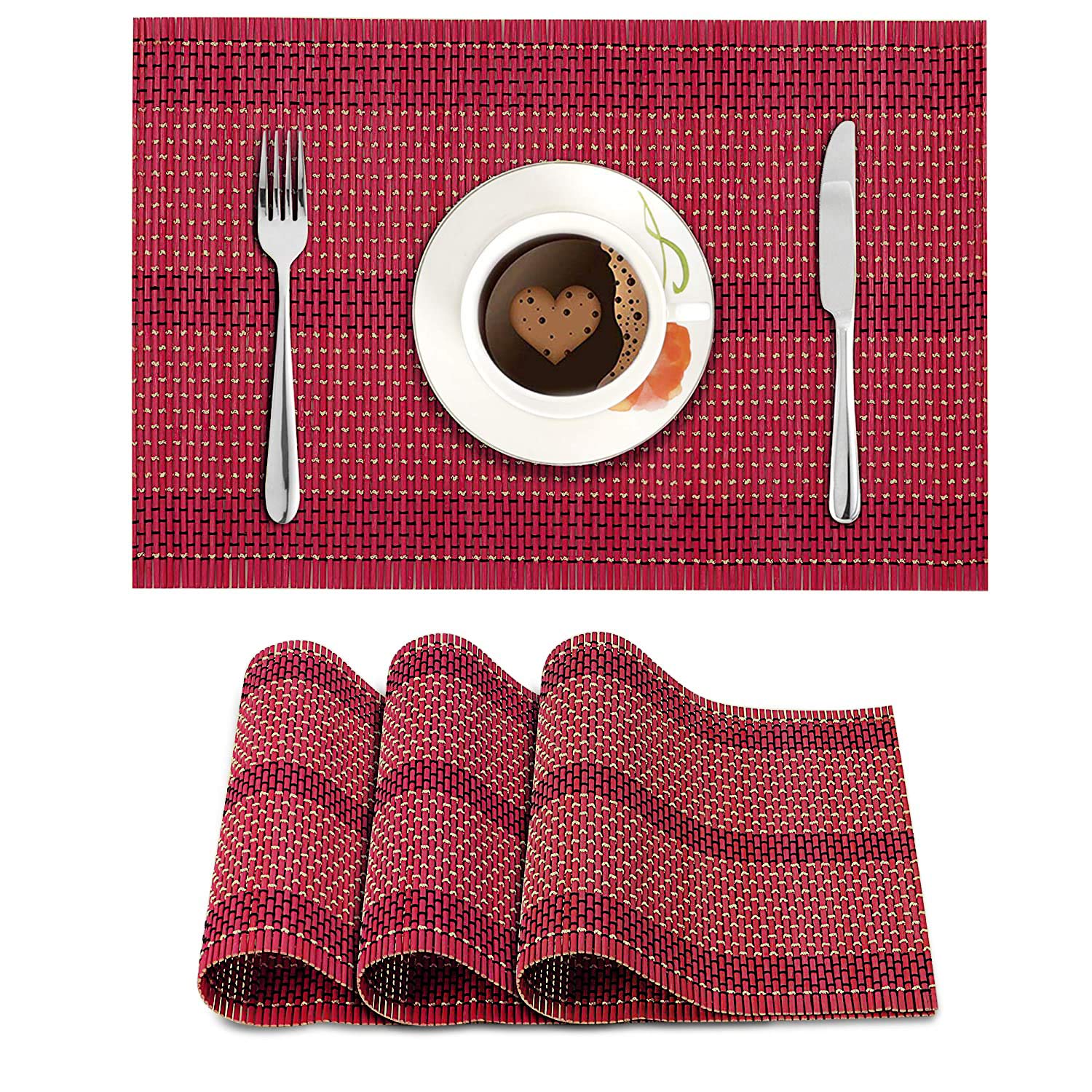Buy HOKIPO® Heat Resistant Placemats Set of 4 Dining Table Mats, 45x30
