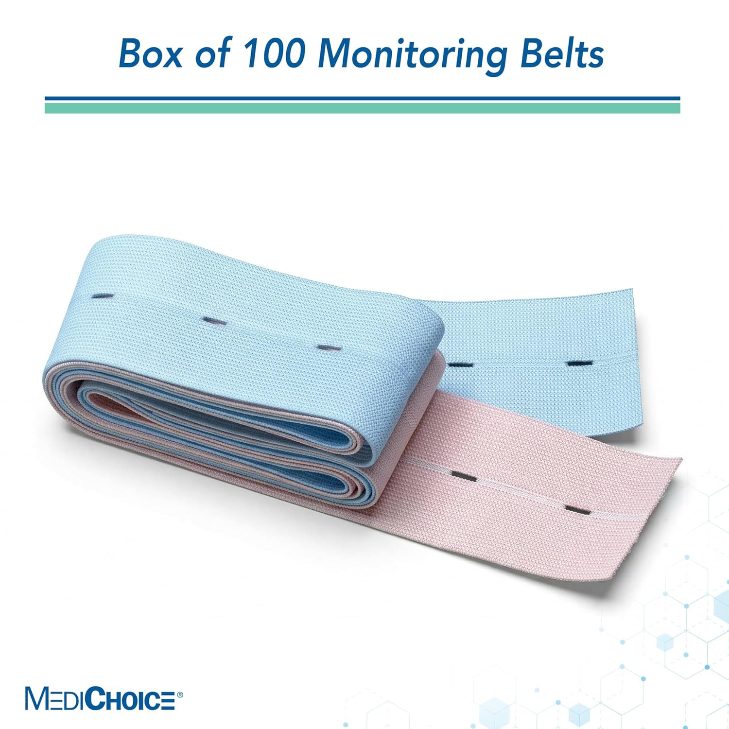 MediChoice Monitoring Belt, Fetal, Polyester, 2 3/8 Inch, Pink/Blue, 1314224220 (Case of 100-50 Pair)