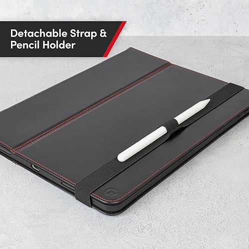 Miniatura 9 de Casemade Funda de cuero real para iPad Pro de 12.9 pulgadas (modelos de 56 generación 20212022), funda delgada de primera calidad, funda inteligente
