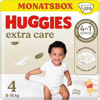 Huggies Baby Nappies Extra Care Disney Design Size 4 120 Nappies 2x60