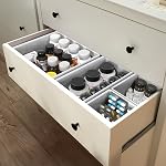 Simple Houseware Panier de rangement pliable Boîte de rangement tiroir dressing Diviseur Bins Organisateur pour vêtements, sous-vêtements, soutien-gorge, ensemble de 6, gris