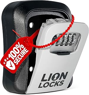 Lock Box for Keys - Wall Mount Lockbox for House Key, Lock Box with Combination for Real Estate, Car Keys - Hide a Key Lock Box for House Keys Waterproof Key Safe - Easy Installation